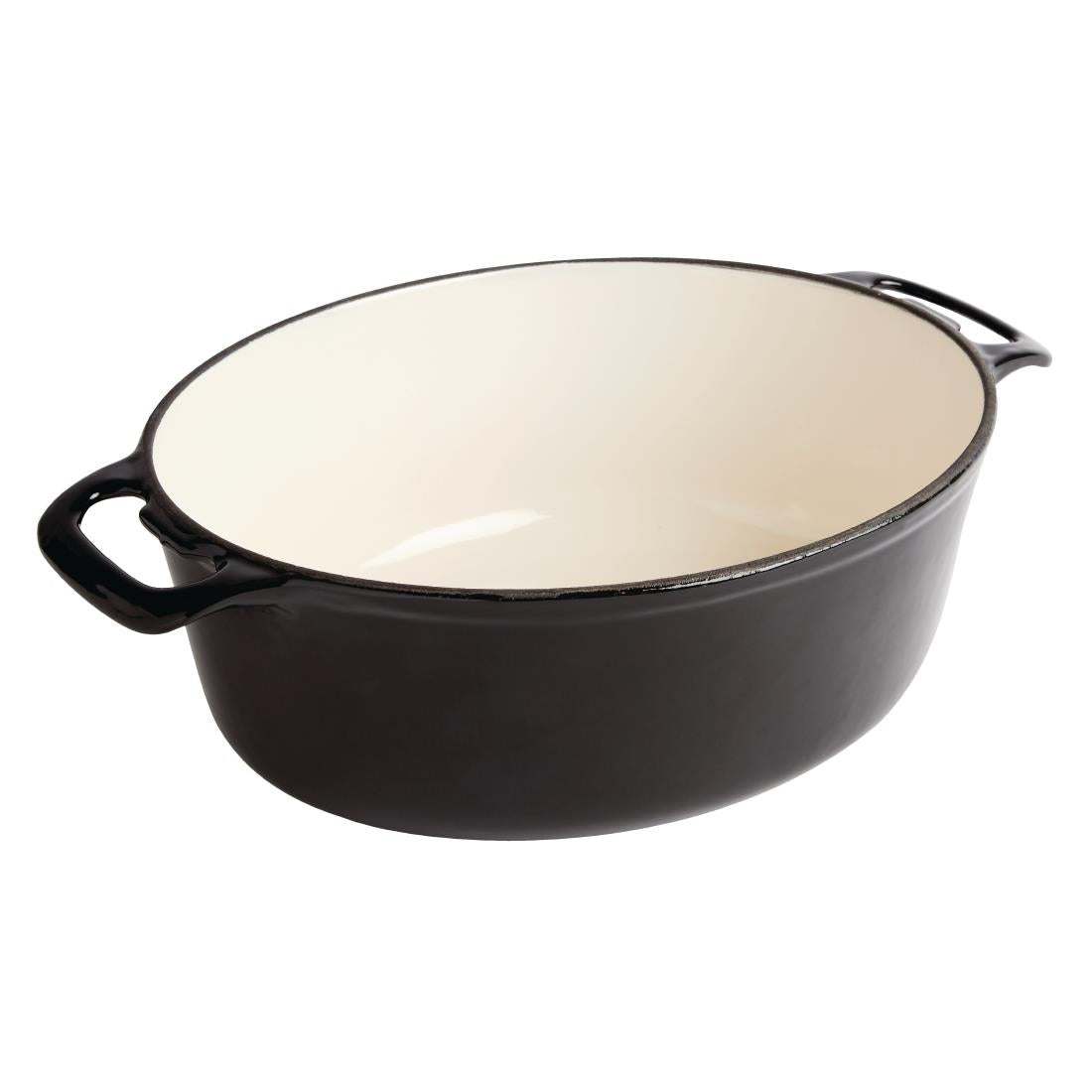 Vogue Black Oval Casserole Dish 6Ltr • PAS-GH310
