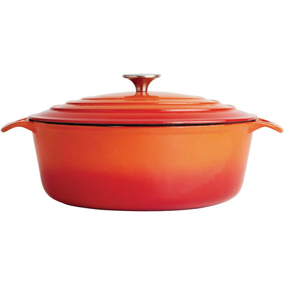 Vogue Orange Oval Casserole Dish 5Ltr • PAS-GH311