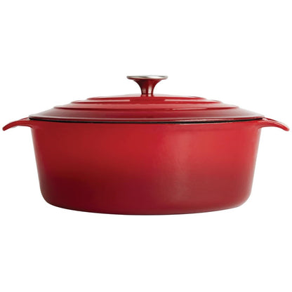 Vogue Red Oval Casserole Dish 5Ltr • PAS-GH313