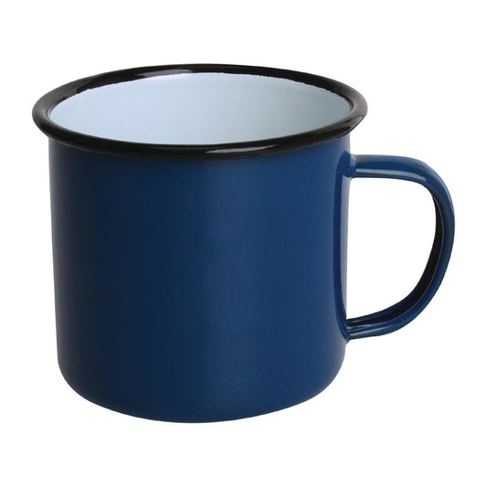 Olympia Enamel Mugs Blue 350ml (Pack of 6) • PAS-DC394