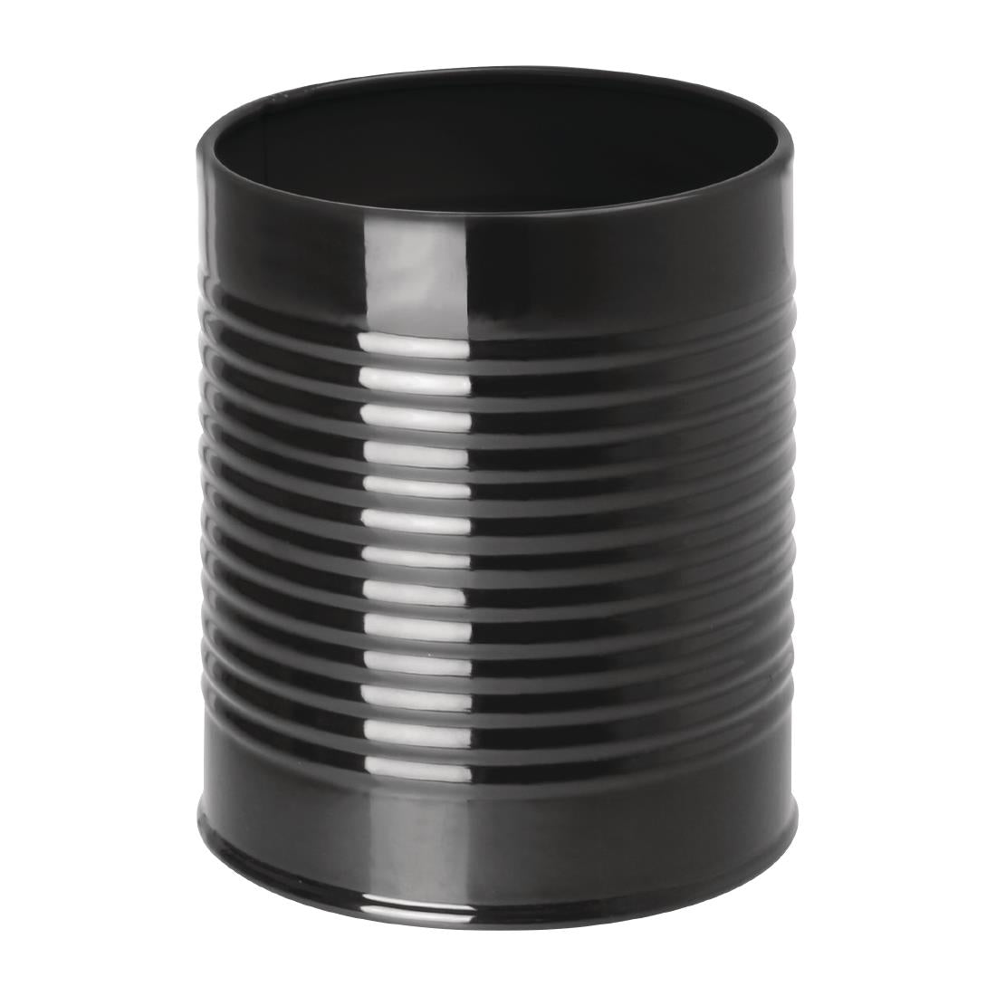 Olympia Tin Can Table Tidy Black - 110(H)x90(W)mm (110(H) x 90(Ø)mm / 4.3x3.5") • PAS-CP498