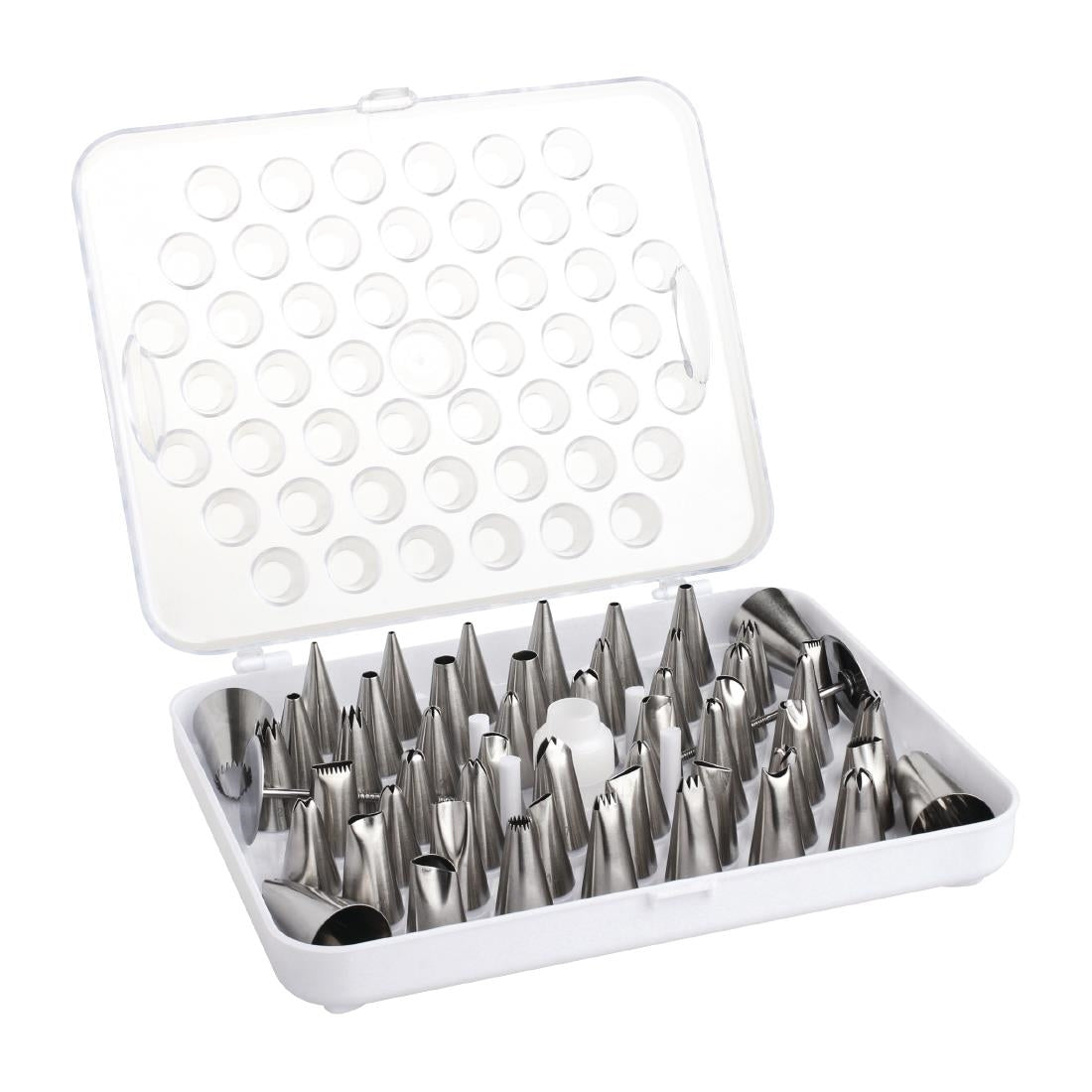 Vogue Cake Decorating 52 Assorted Piping Nozzles (Pack of 52 Assorted Tubes. Material: Stainless Steel) • PAS-CP106