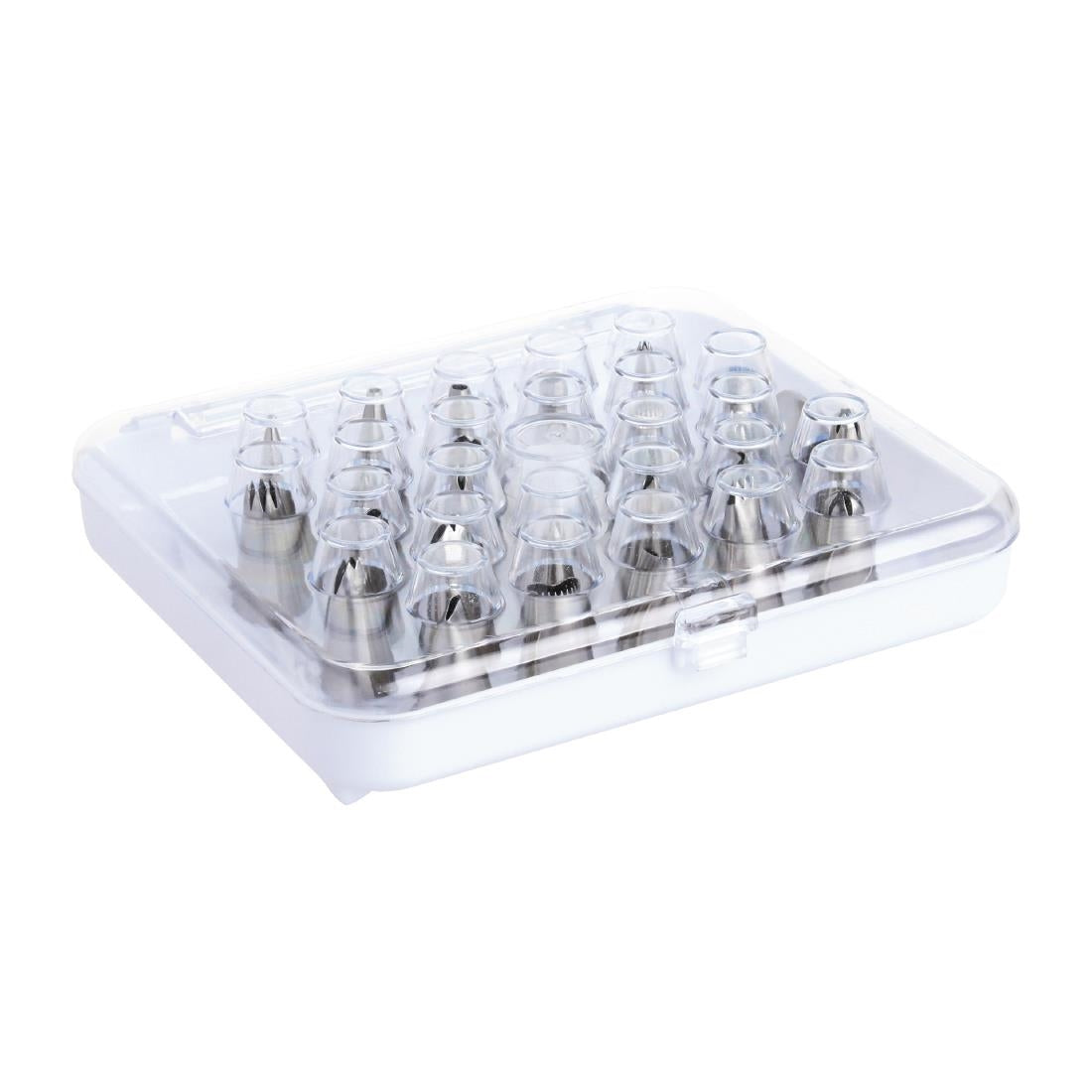 Vogue Cake Decorating 26 Assorted Piping Nozzles (Pack of 26 Assorted Tubes. Material: Stainless Steel) • PAS-CP107