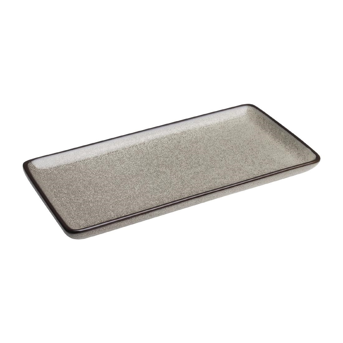 Olympia Mineral Rectangular Plate - 336x162mm 13 1/4x 6 1/4" (4 Pack) (Width: 335mm | Pack Quantity: 4) • PAS-DF175