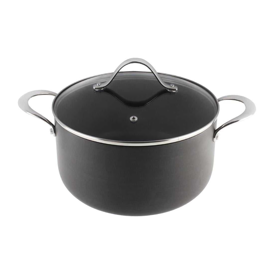 Vogue Anodised Aluminium Non-Stick Casserole Pan 240mm • PAS-CN950