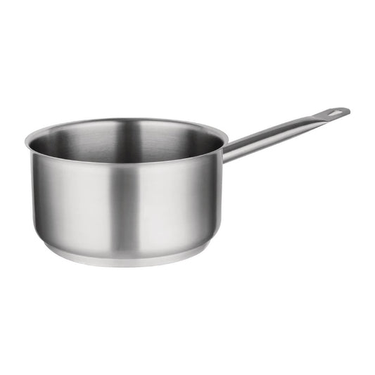 Vogue Stainless Steel Saucepan With Lid 240mm • PAS-SA605