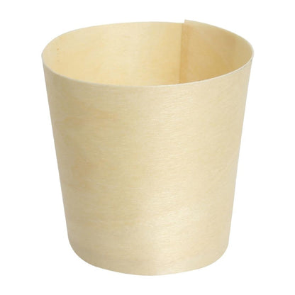 Fiesta Compostable Biodegradable Wooden Sauce Dipping Pots 38ml (Pack of 100) • PAS-DK388