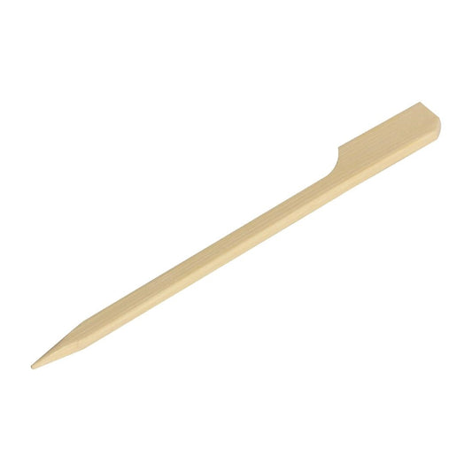 Fiesta Biodegradable Bamboo Paddle Skewers 90mm (100 Pack) (Length: 90mm | Pack Quantity: 100) • PAS-DK397