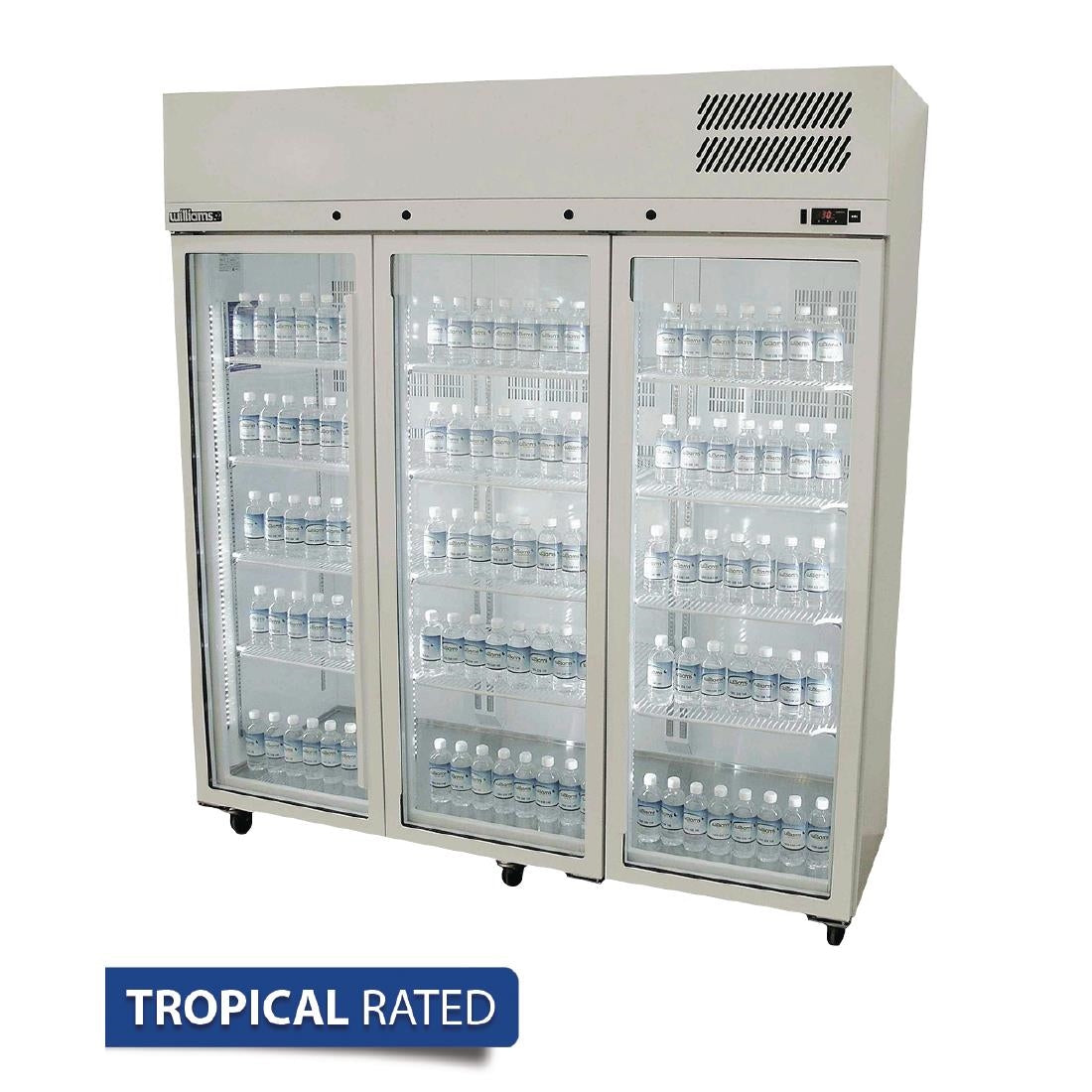 Williams Pearl Three Glass Door Upright Fridge HP3GS St/St - 1510Ltr (Direct) • PAS-GT586