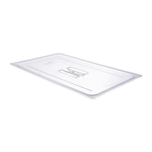 "Cambro Polycarbonate Gastronorm Lid with Handle - 1/1 - Clear" • PAS-DM742