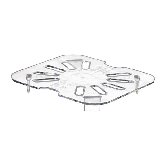 Cambro Polycarbonate Gastronorm Drain Shelf - 1/6 - Clear • PAS-DM755