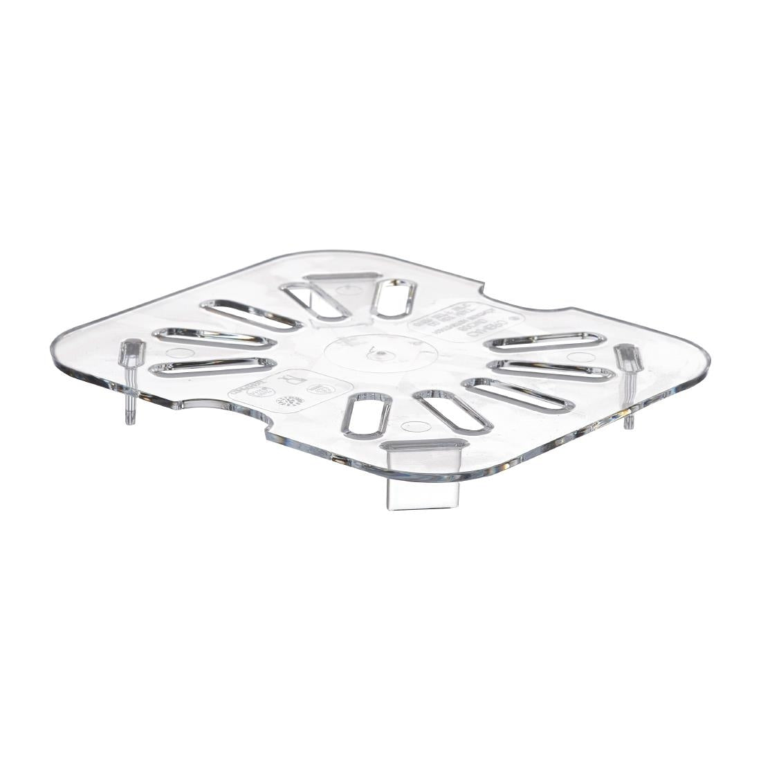 Cambro Polycarbonate Gastronorm Drain Shelf - 1/6 - Clear • PAS-DM755