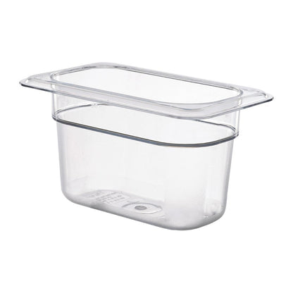 Cambro Polycarbonate Gastronorm - 1/9 100mm - Clear • PAS-DM758