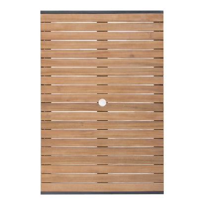 Bolero Acacia Wood and Steel Rectangular Table 1200mm • PAS-DS153