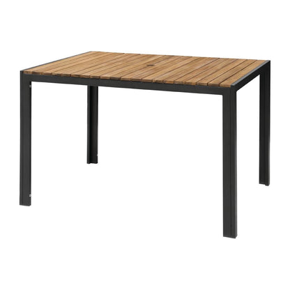 Bolero Acacia Wood and Steel Rectangular Table 1200mm • PAS-DS153