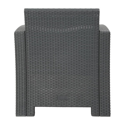Bolero PP Armchair and Table Wicker Set Grey • PAS-DR309