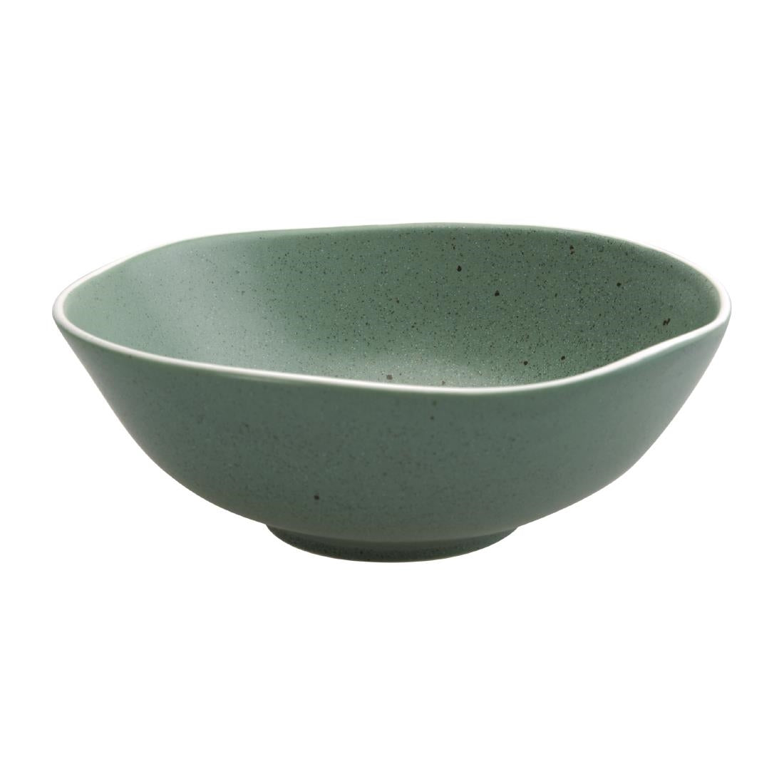 Olympia Chia Green Deep Bowl - 1250ml 42.2fl oz (6 Pack) (210(Ø)mm | 8 1/4". Pack Quantity: 6) • PAS-DR802