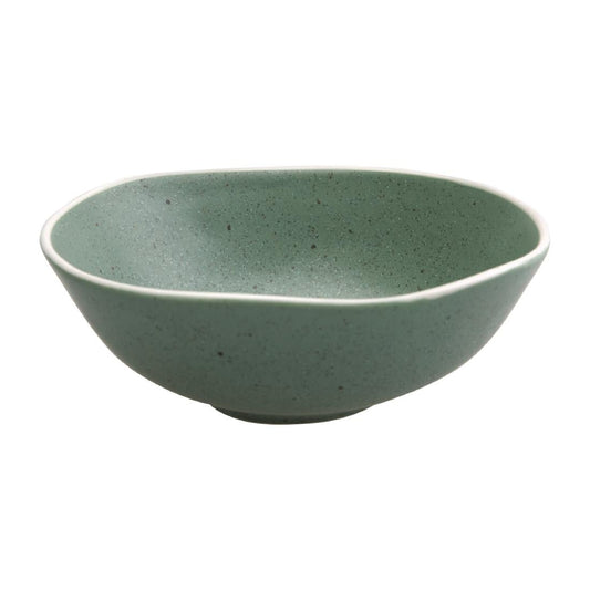 Olympia Chia Green Small Bowl - 455ml 15.3fl oz (6 Pack) (155(Ø)mm | 6". Pack Quantity: 6) • PAS-DR803