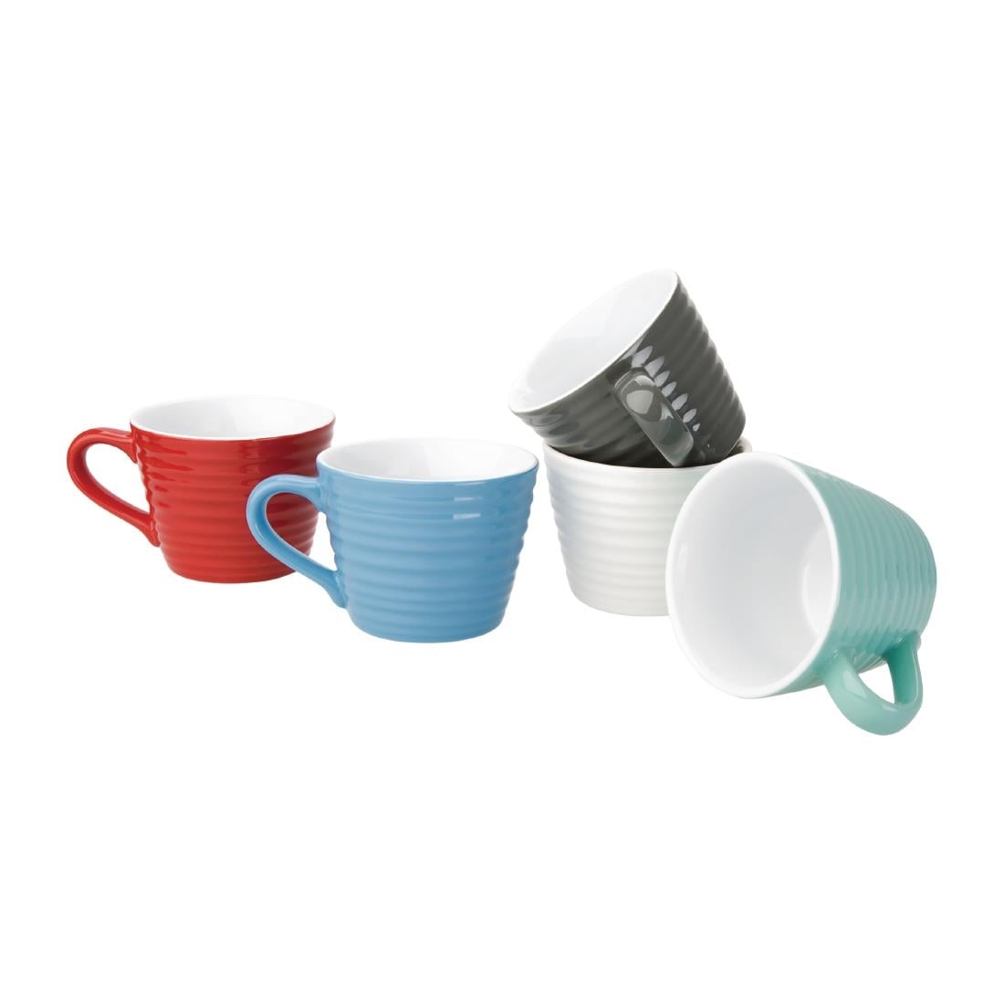 Olympia Cafe Mug Aqua Ripple - 230ml (6 Pack) (Pack of 6) • PAS-DH640
