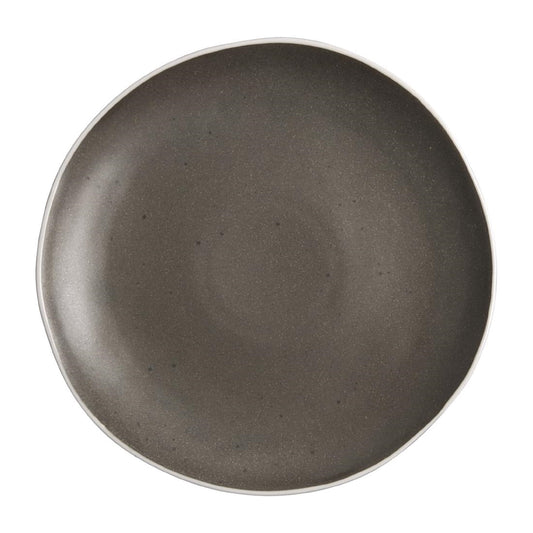 Olympia Chia Charcoal Plate - 270mm 10 1/2" (6 Pack) (270(Ø)mm | Pack Quantity: 6) • PAS-DR814