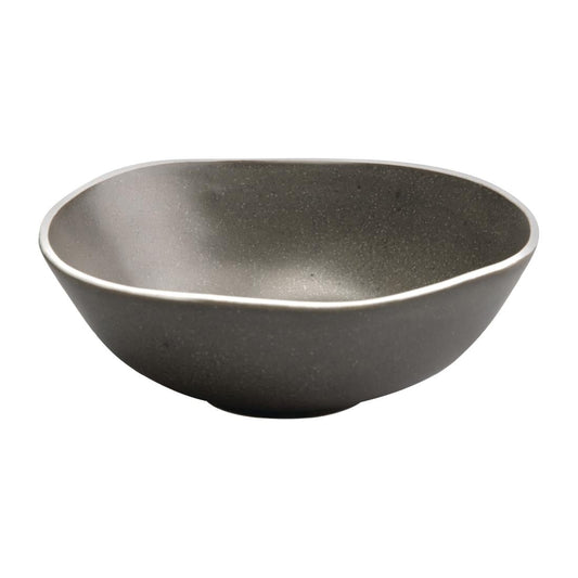 Olympia Chia Charcoal Small Bowl - 455ml 15.3fl oz (6 Pack) (155(Ø)mm | 6". Pack Quantity: 6) • PAS-DR817