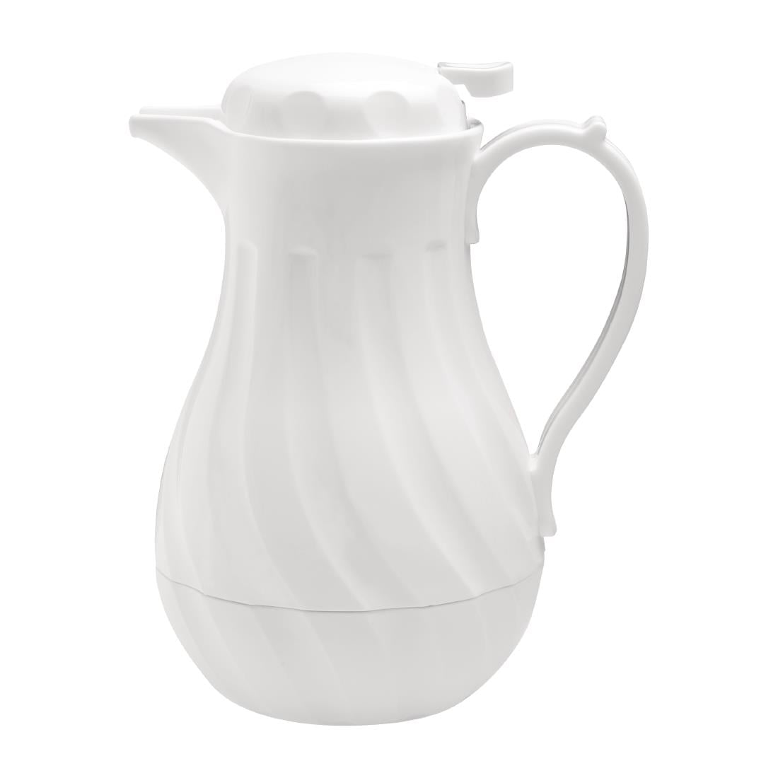 Olympia Insulated Swirl Jug White 2Ltr • PAS-GL971