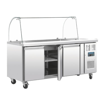 Polar U-Series Triple Door Refrigerated Gastronorm Saladette Counter • PAS-CT394-A