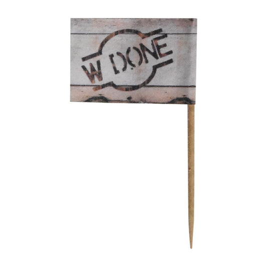 Bamboo Steak Markers - Well Done (200 Pack) • PAS-DA365