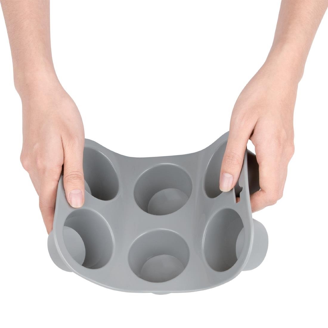 Vogue Flexible Silicone Six Hole Muffin Pan • PAS-DA520