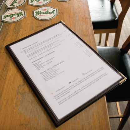 Securit Crystal Double Sided Menu Cover A4 Double (3 Pack) • PAS-CB842