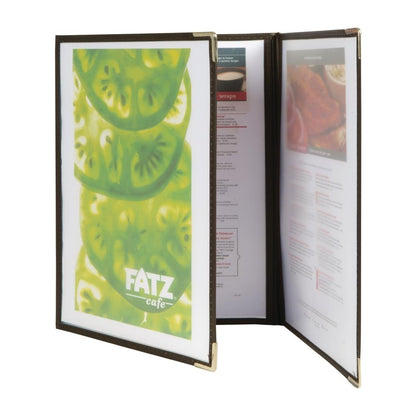 Securit Crystal Double Sided Menu Cover A4 Triple (3 Pack) (Pack of 3) • PAS-CB843