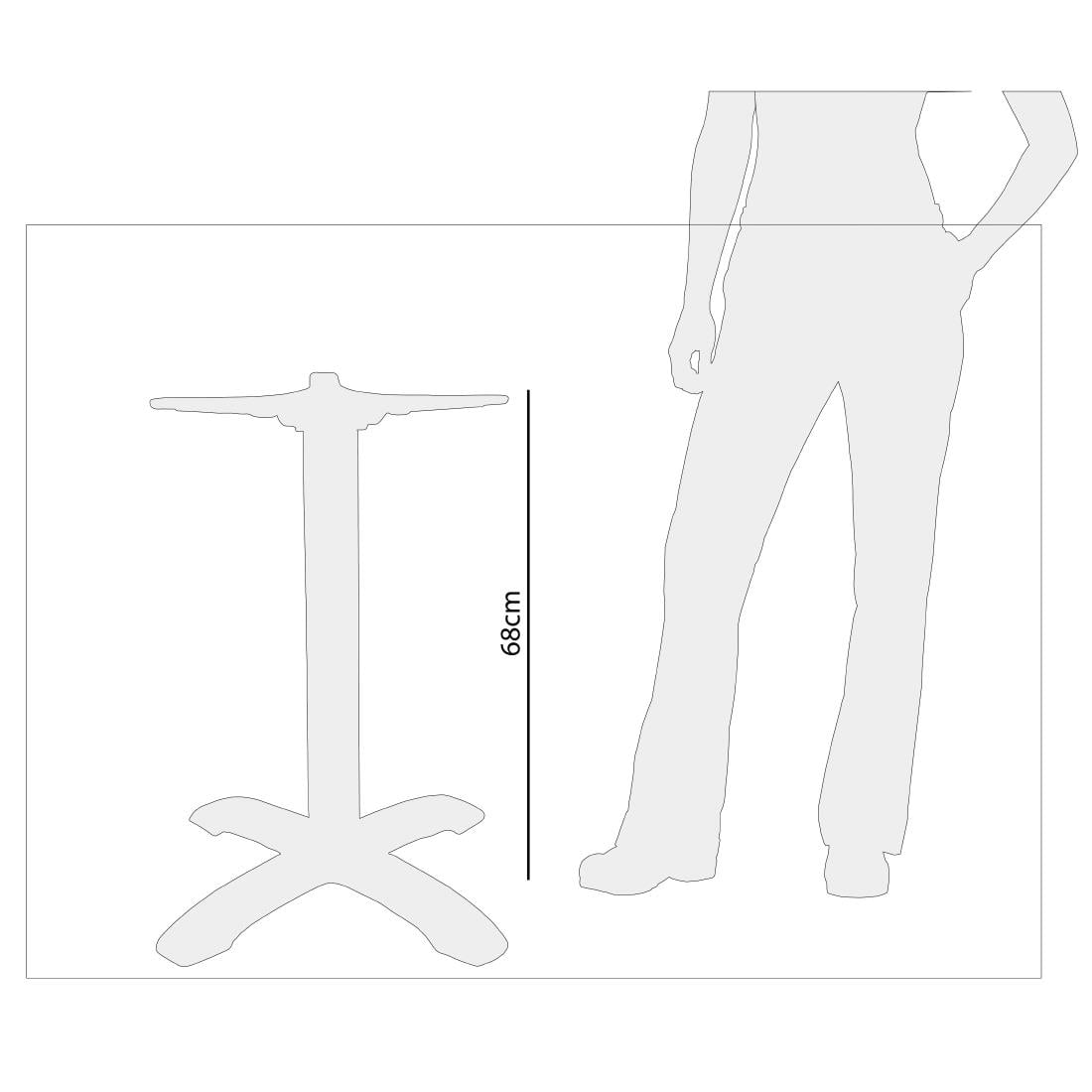 Bolero Flip Top Aluminium Table Base • PAS-GF962