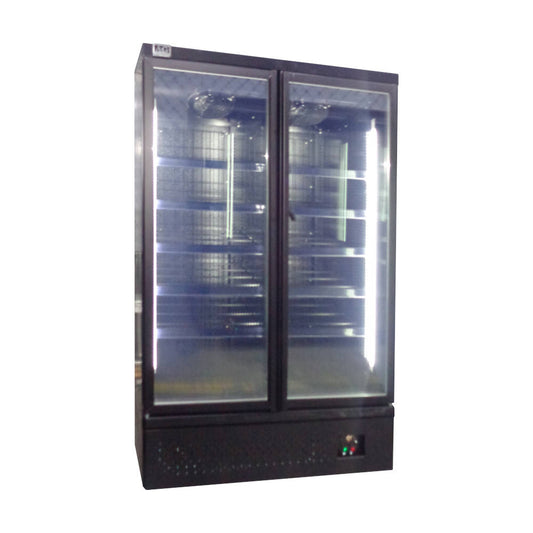 Supermarket Two Glass Doors Upright Display Fridge - 1000 Litre (ADA-CSB1000)