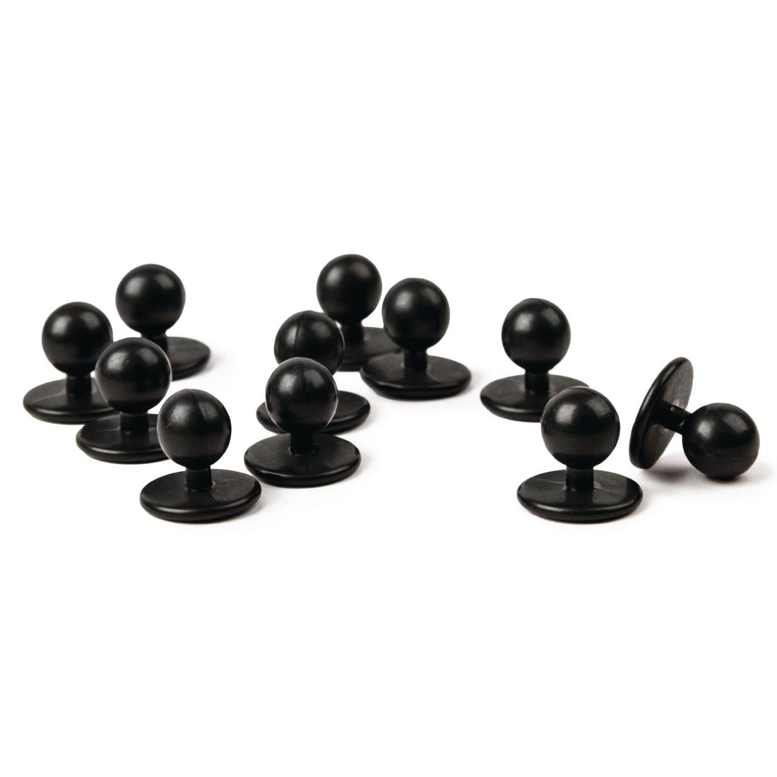 Whites Stud Buttons Black (12 Pack) (Pack Quantity: 12) • PAS-A016