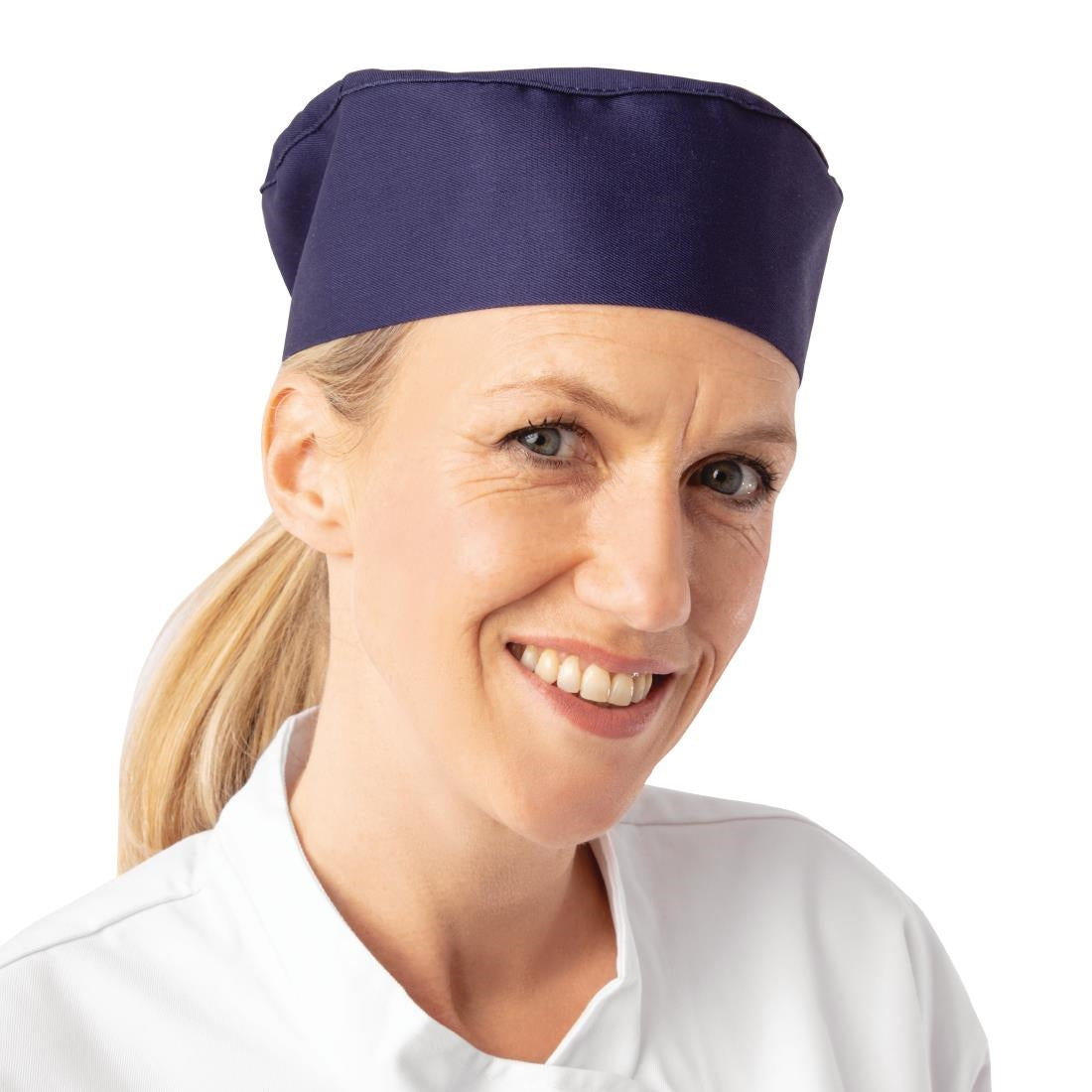 Whites Chefs Skull Cap Navy Blue • PAS-A204