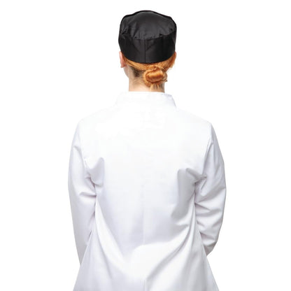 Whites Chefs Skull Cap Black Medium • PAS-A206-M