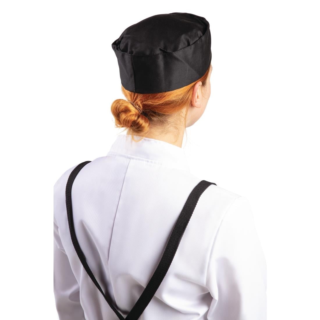 Whites Chefs Skull Cap Black S • PAS-A206-S