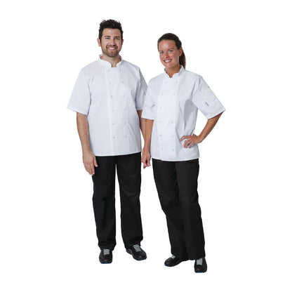Whites Vegas White Short Sleeve Unisex Chefs Jacket L • PAS-A211-L