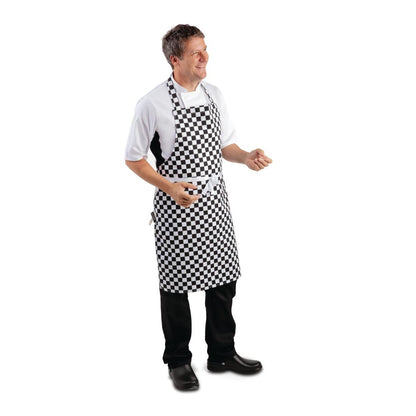 Whites Bib Apron Black/White Check • PAS-A275