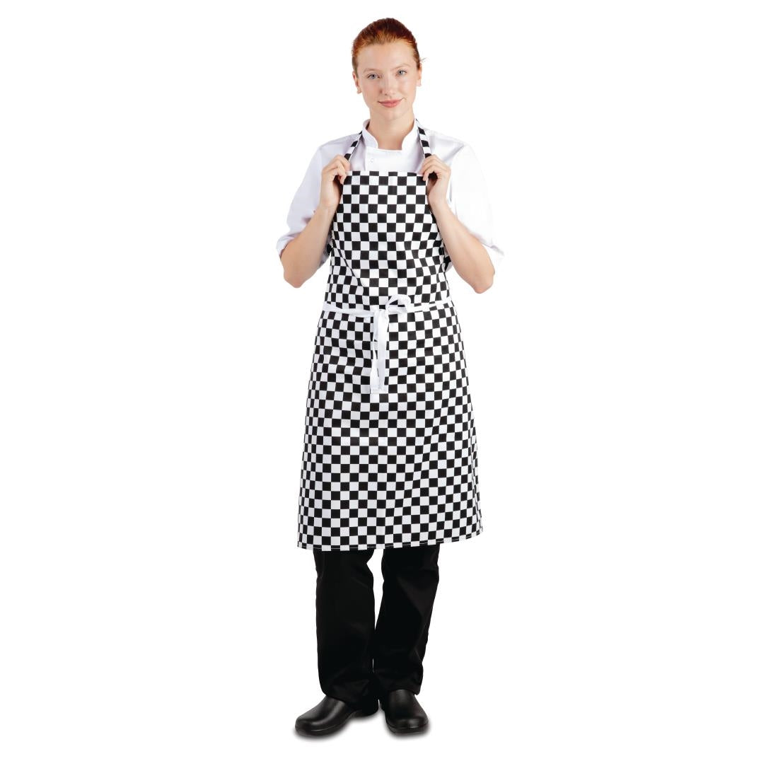 Whites Bib Apron Black/White Check • PAS-A275