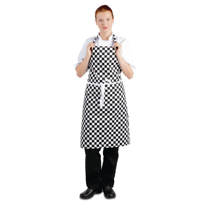 Whites Bib Apron Black/White Check • PAS-A275