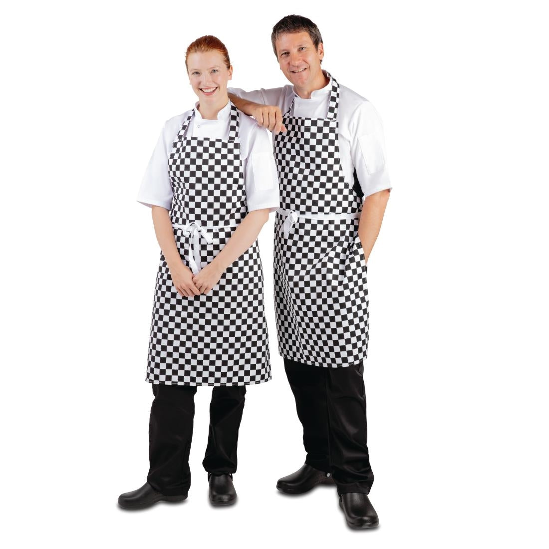 Whites Bib Apron Black/White Check • PAS-A275
