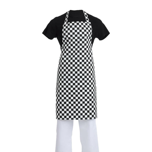 Whites Bib Apron Black/White Check • PAS-A275