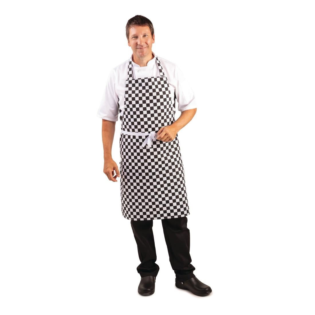 Whites Bib Apron Black/White Check • PAS-A275