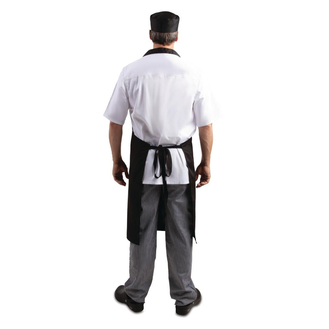 Whites Bib Apron Polycotton Black • PAS-A279