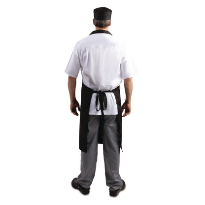 Whites Bib Apron Polycotton Black • PAS-A279
