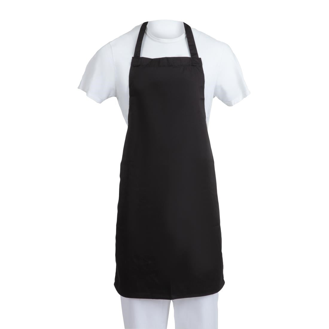 Whites Bib Apron Polycotton Black • PAS-A279