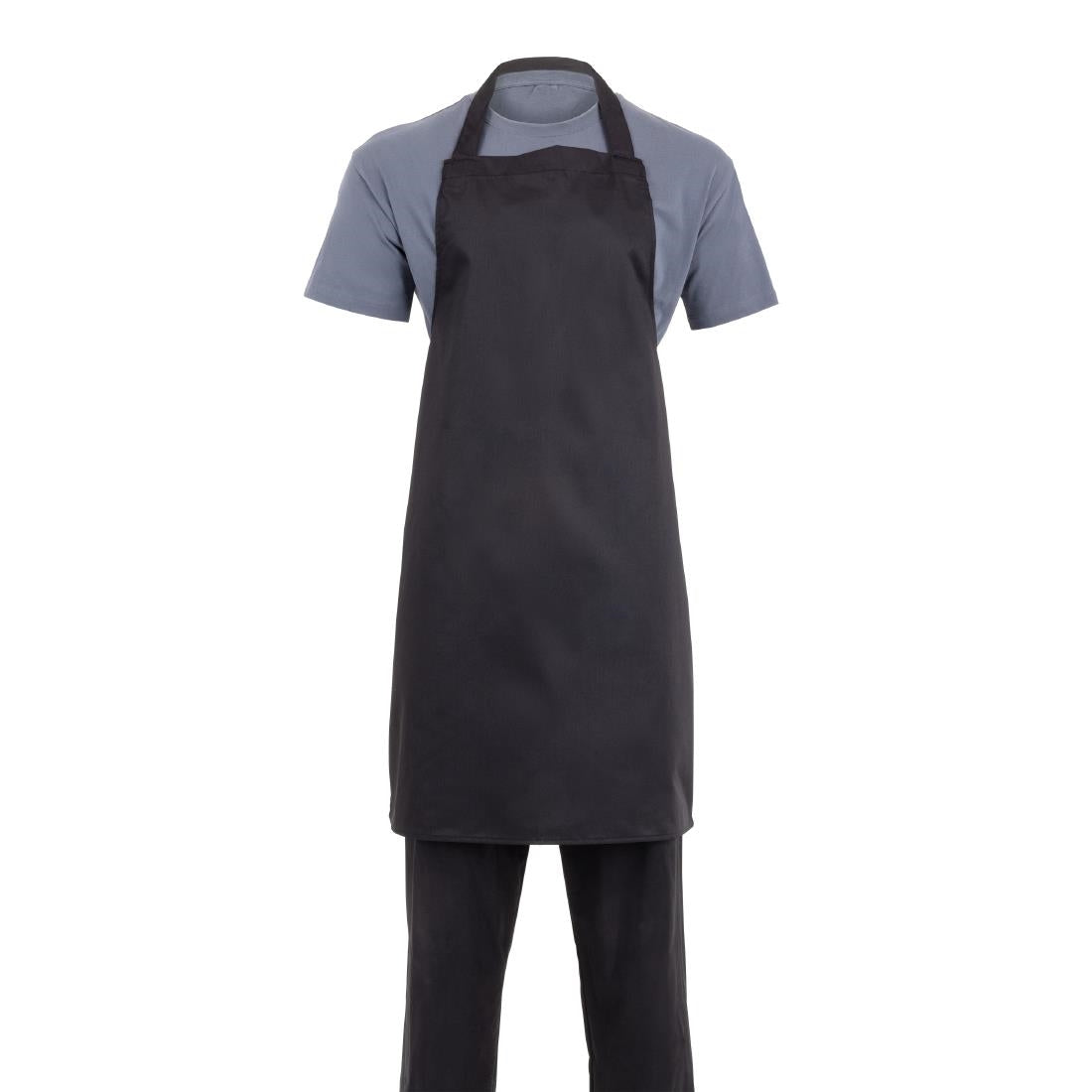 Whites Bib Apron Polycotton Black • PAS-A279
