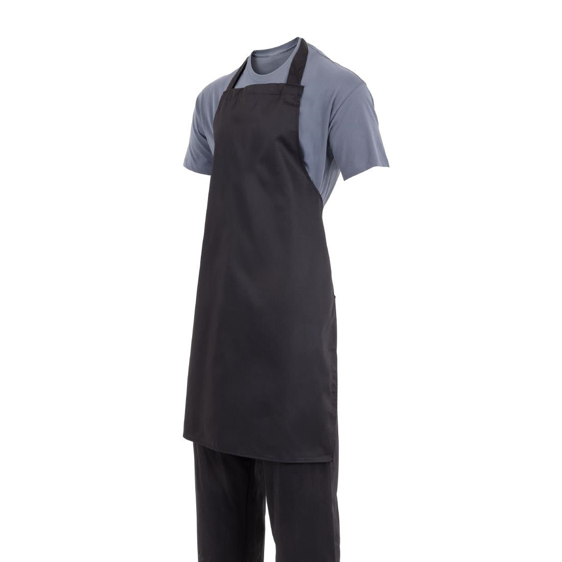 Whites Bib Apron Polycotton Black • PAS-A279