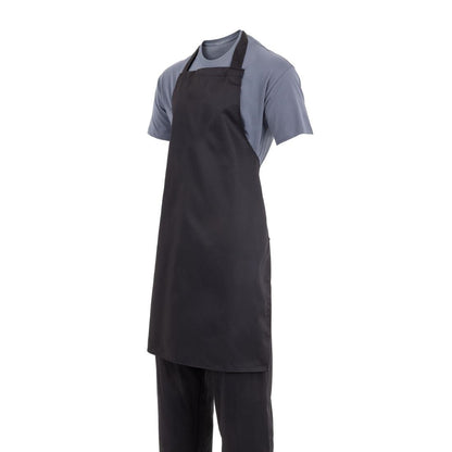 Whites Bib Apron Polycotton Black • PAS-A279